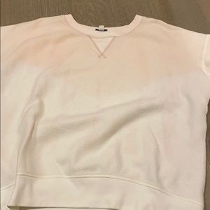 Pink and white dip dyed crewneck sweatshirt